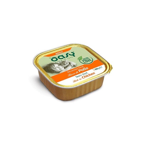 Oasy Delizioso Patè Pollo Umido Gatto 100 Gr Oasy Delizioso Patè Pollo Umido Gatto 100 Gr